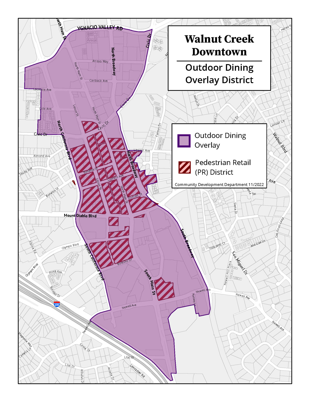 Outdoor Dining Overlay Zone Map